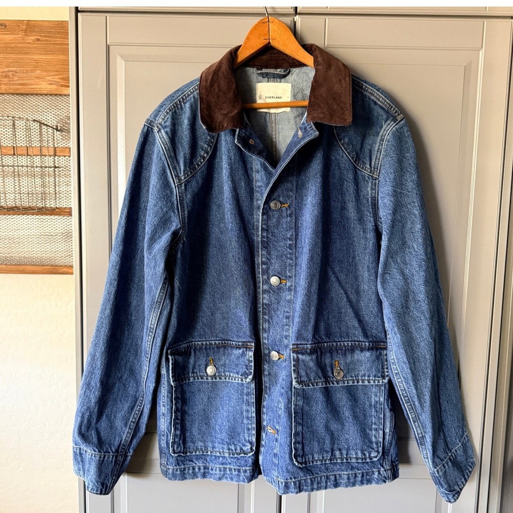 Everlane Womens The Ranch Jacket, Medium Wash, S